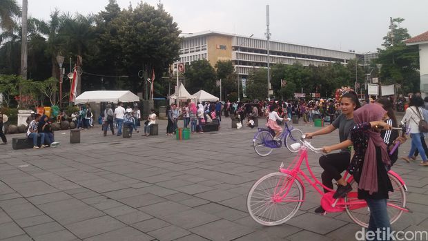 Tenda dilihat dari arah depan Museum Fatahillah (Arief Ikhsanuddin/detikcom)