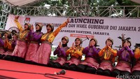 Tari Saman memeriahkan acara peluncuran Pilgub DKI Jakarta.