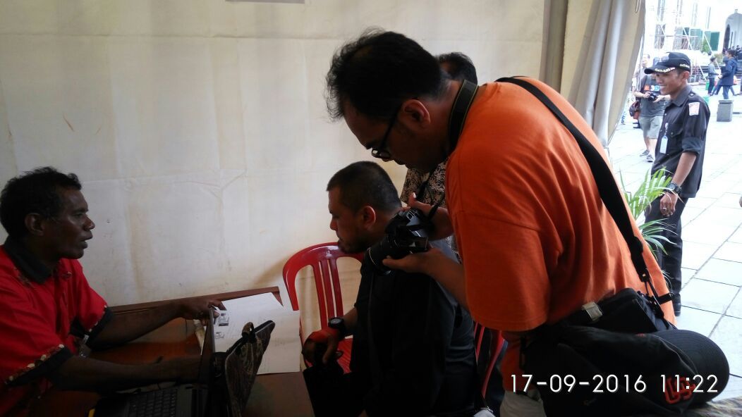 Joko Anwar saat melapor ke TIC Kota Tua (Foto: Istimewa)