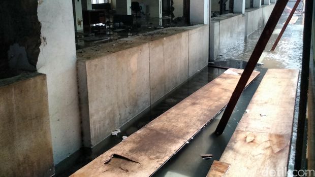 Beberapa ruang di Balai Kota DKI terendam banjir (Danu Damarjati/detikcom)
