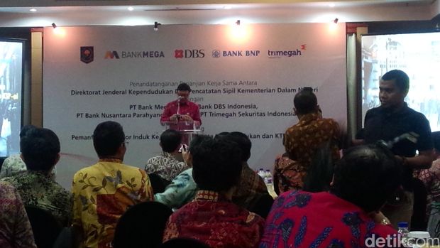 Kemendagri Teken Kerjasama Pemanfaatan Data E-KTP bagi Perbankan/ Fida detikcom