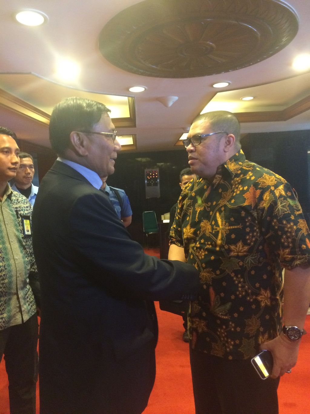 Razman bertemu Wakil Ketua DPD Farouk Muhammad (Tiara/detikcom)