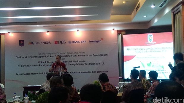 Kemendagri Teken Kerjasama Pemanfaatan Data E-KTP bagi Perbankan/ Fida detikcom