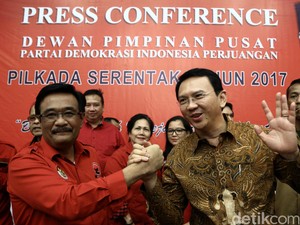 PDIP Jadi Pengusung Utama Ahok-Djarot: Tim Pemenangan Nanti Terintegrasi