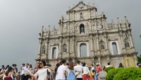 Ruins of St Pauls dulunya adalah Gereja St Paul atau dikenal juga sebagai Mater Dei. Gereja didirikan pada tahun 1602-1640 dan menjadi bagian dari St Pauls College (Kurnia/detikTravel)