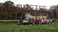 Situ Cisanti adalah KM 0 Citarum di Desa Tarumajaya, Kecamatan Kertasari, Kabupaten Bandung. Para dTraveler berfoto bersama di sini (Fitraya/detikTravel)