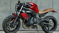 Bengkel modifikasi Baru Motor Sport (BMS) yang menggarap motor Scrambler yang unik ini. Unik karena motor konsepnya bisa dipakai sehari, selain itu ada nuansanya motor trail.