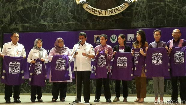 Peluncuran Pasukan Ungu untuk Jakarta Kota Ramah Lansia (Foto: detikcom)