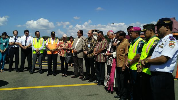 Pembukaan rute Garuda Denpasar-Maumere/ Kartika detikcom