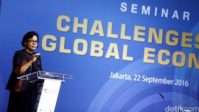Sri Mulyani Hadiri Seminar Challenges to Global Economy