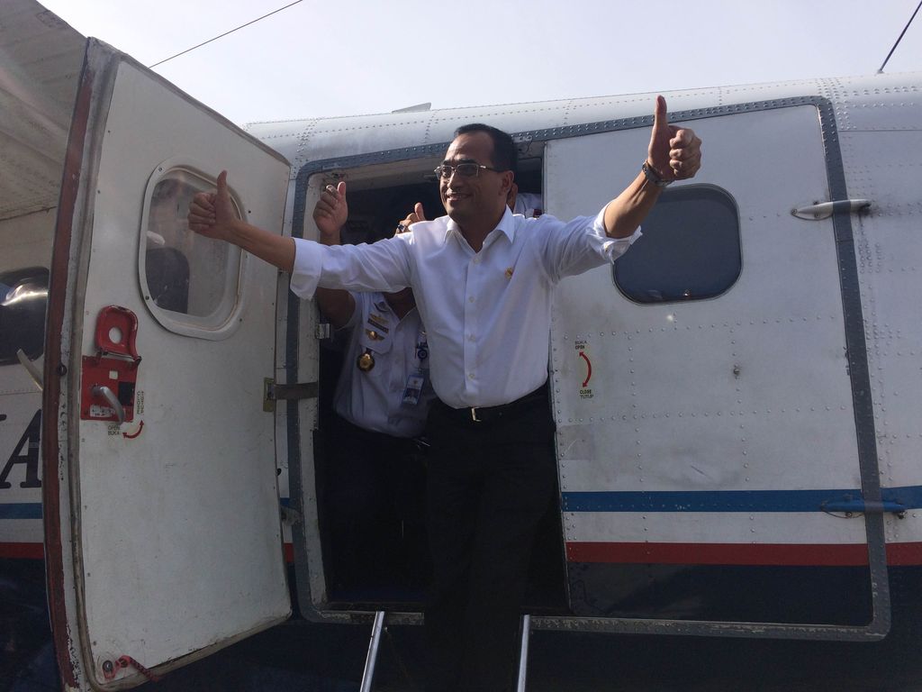 Foto: Menhub Budi Karya Sumadi berkunjung ke Ilaga (Bisma Alief/detikcom)