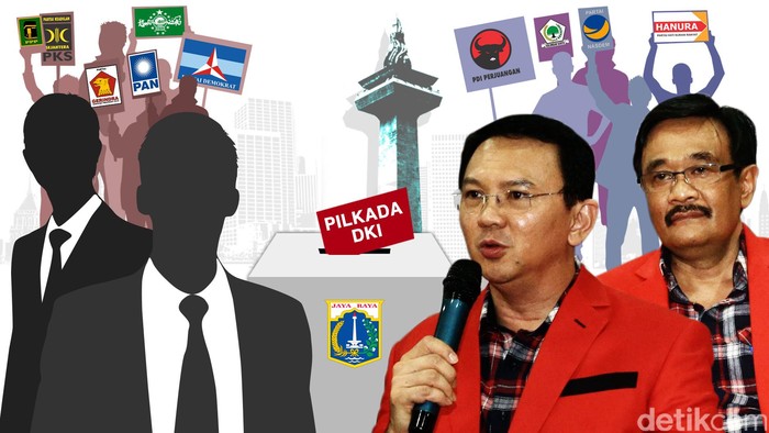 Jika Pilgub DKI Diikuti 3 Pasangan Calon, Ahok-Djarot Menang