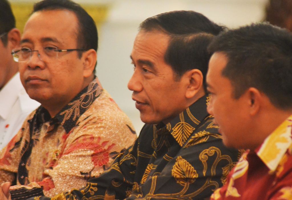 Presiden Jokowi mengapresiasi keberhasilan para atlet (M Iqbal/detikcom)