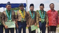 Wakil Ketua DPR Taufik Kurniawan bersama Ketua Kwartir Pusat Hizbul Wathan, Mayjend Purn Muchdi PR dan Bupati Kebumen Yahya Fuad.