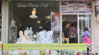 Lucky Bunny Cafe ada di jalan kecil 84/5 Moo 10 Soi, Wat U Mong Road, Suthep, pinggiran Kota Chiang Mai. Ini satu-satunya kafe kelinci di Thailand (Fitraya/detikTravel)