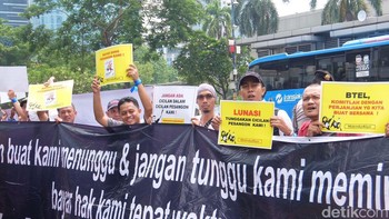 Namun sejumlah personil kepolisian telah terjun untuk mengatur. Foto: detikINET/Adi Fida Rahman