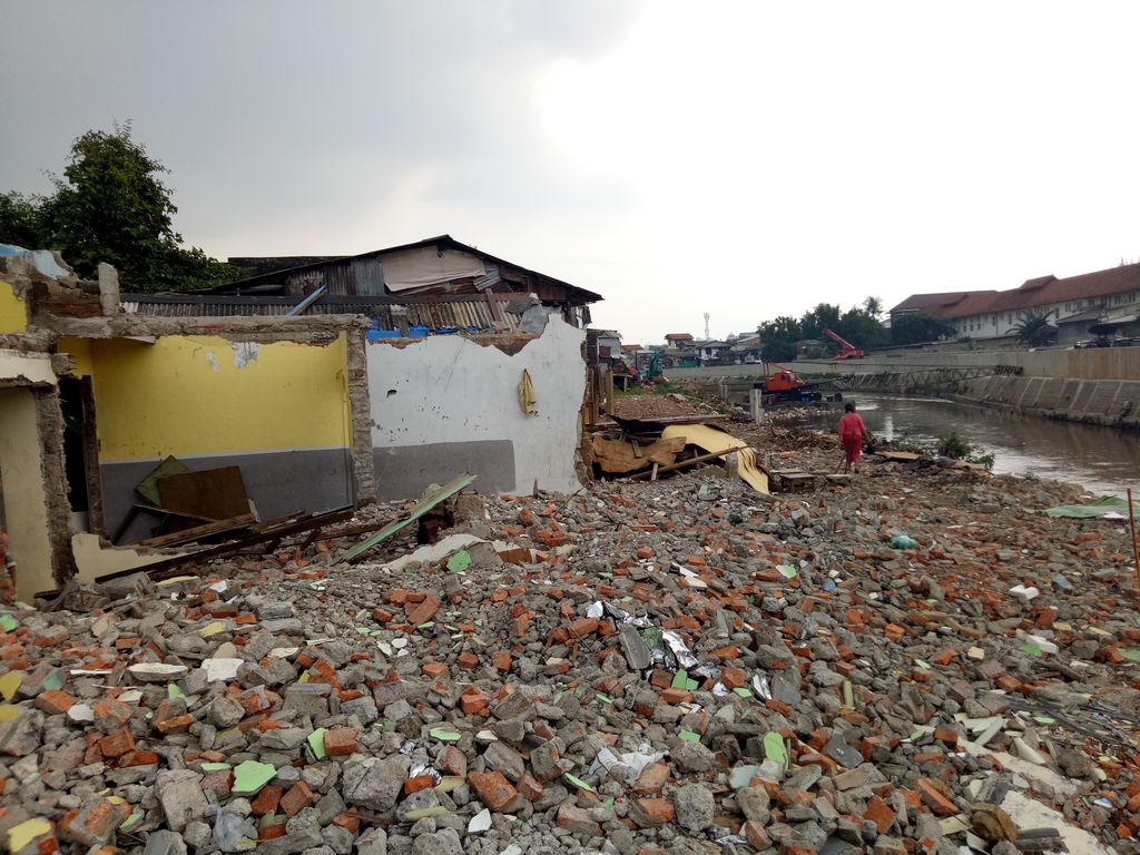 Beberapa rumah yang kosong sudah dibongkar (Ahmad Ziaul/detikcom)