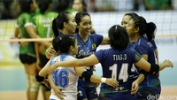 Tim voli putri Jawa Barat berhasil mengalahkan tim bola voli putri Jawa Timur dengan 3 set langsung.
