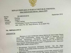 Ini Putusan MKD Pulihkan Nama Baik Setya Novanto