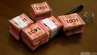 Nomor antrean yang disiapkan di Kantor Pusat DJP.