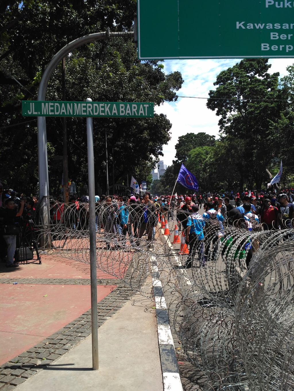 Jl Medan Merdeka Barat Ditutup (Dony/detikcom)