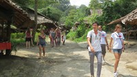 Suasana di desa wisata Baan Tong Luang, Chiang Mai. Ada 8 suku pegunungan mulai dari Yao, Hmong, Padong, Kayaw, Karen, Lahu, Palong dan Akha (Fitraya/detikTravel)