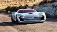 Trezor mengusung garis desain yang hangat, sensual dan halus. Bagian depan mobil yang tegas menggabungkan bagian lampu berbentuk seperti huruf C. Foto: Renault