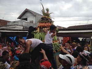 Warga Berebut Tumpeng Raksasa di Grebeg Suro
