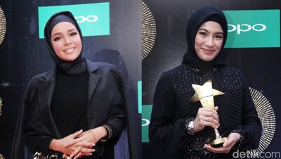 Pesona Dewi Sandra dan Alyssa Soebandono dalam Busana Hitam