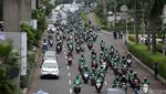 Dari Jalan Asia Afrika, Massa Go-Jek Menuju Kemang