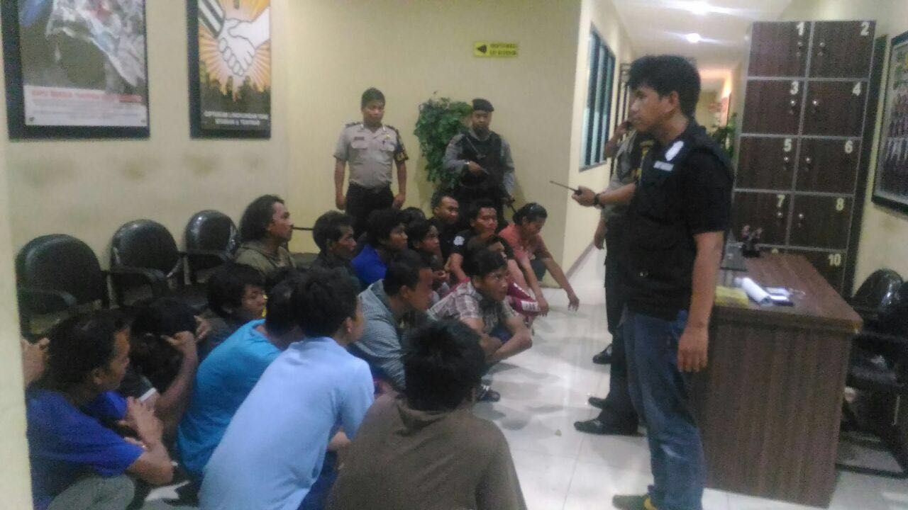 Foto: Sebanyak 61 orang preman diringkus polisi (Istimewa)