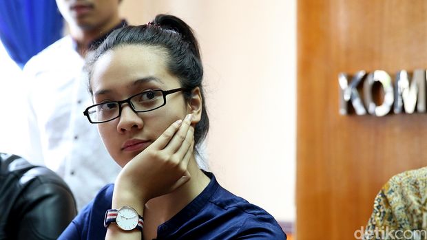 Anya Geraldine di KPAI (Foto: Ari Saputra/detikcom)