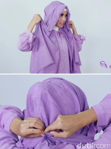 Tutorial Hijab Pashmina Ala Putri Jasmine