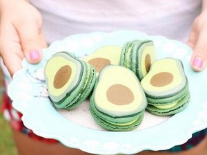 Wah, Cantiknya Macaron Bentuk Alpukat dan Semangka Ini!