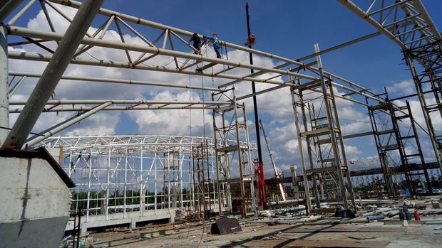 Pembangunan Bandara Supadio (Foto: Ahmad Ziaul Fitrahudin/detikcom)