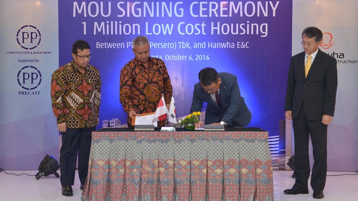 Garap Proyek Sejuta Rumah, PTPP Gandeng Perusahaan Korsel