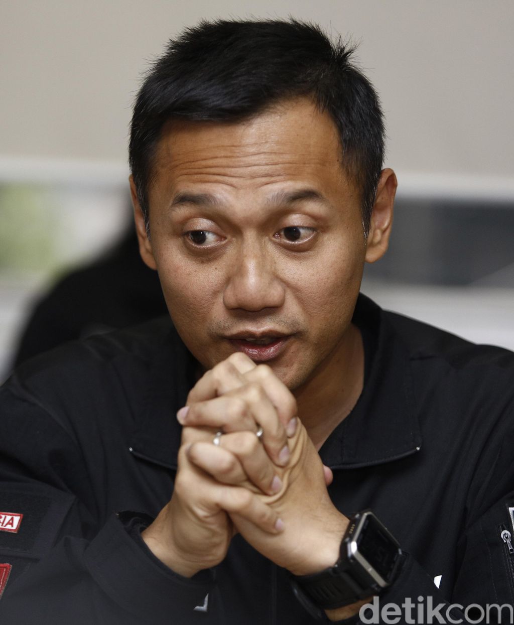 Agus Harimurti Yudhoyono saat diwawancarai detikcom (Foto: Dikhy Sasra/detikFoto)