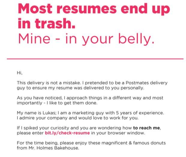 Kreatif, Pria Ini Ambil Hati Perusahaan dengan Bawa CV dalam Sekotak Donat