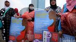 Aksi Buruh Minta Cuti Melahirkan 14 Minggu