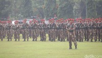 Upacara penyerahan satuan Kopassus itu digelar di Lapangan Markopassus, Jl RA Fadillah Raya, Cijantung, Jakarta Timur, Sabtu (08/10/2016).