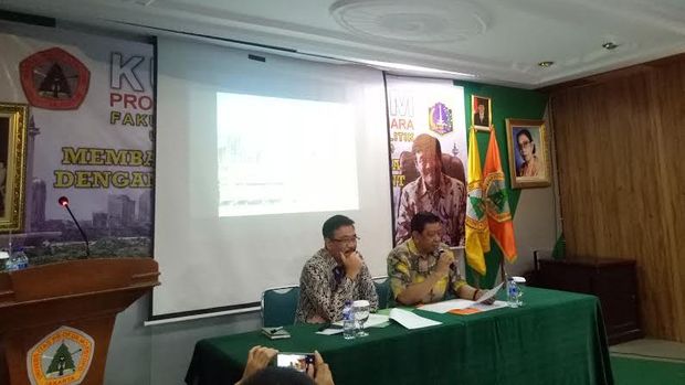 Wagub Djarot memberikan kuliah umum. (Foto: Nathania/detikcom)