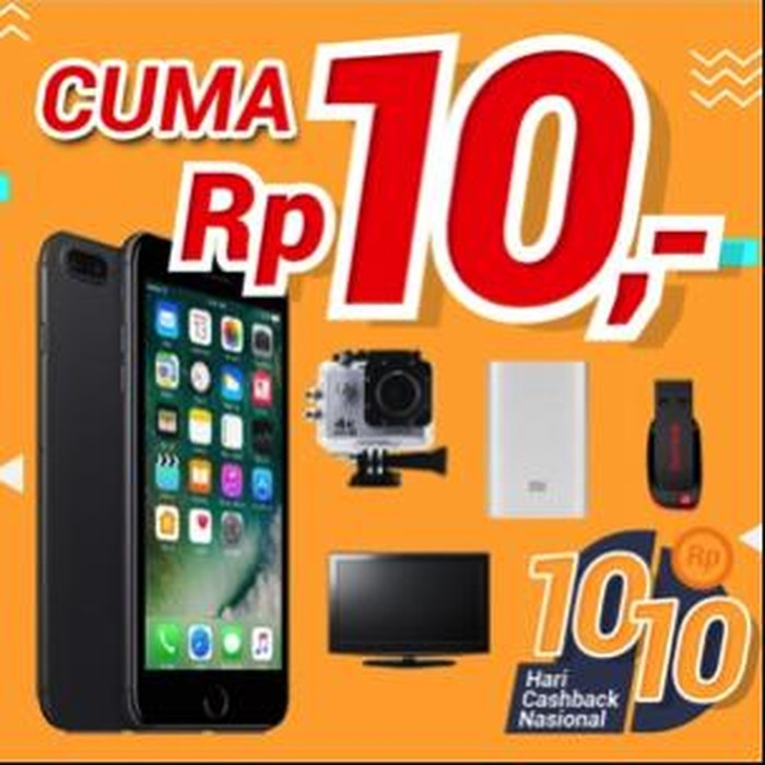 Hari Cashback Nasional: Cashback hingga 50% di 110 E-Commerce, iPhone 7 Cuma Rp 10!