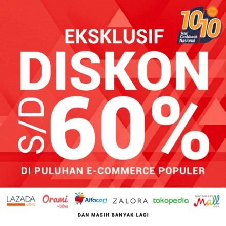 Hari Cashback Nasional: Cashback hingga 50% di 110 E-Commerce, iPhone 7 Cuma Rp 10!
