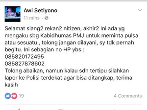 Nama Kombes Awi Dicatut Pelaku Mama Minta Pulsa
