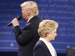 Debat Ketiga, Trump dan Hillary Kembali Tak Jabat Tangan