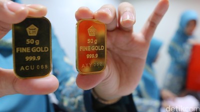 Harga Emas Stagnan di Rp 599.000/gram