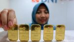 Harga Emas Stagnan di Rp 599.000/gram
