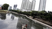 Waduk Melati tampak bersih, Selasa (11/10/2016).