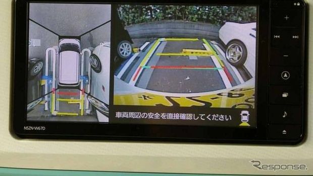 Mobil dilengkapi dengan 4 kamera untuk mempermudah parkir