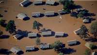 Banjir merendam rumah warga di Lumberton, North Carolina. Chris Keane/Reuters/detikFoto.